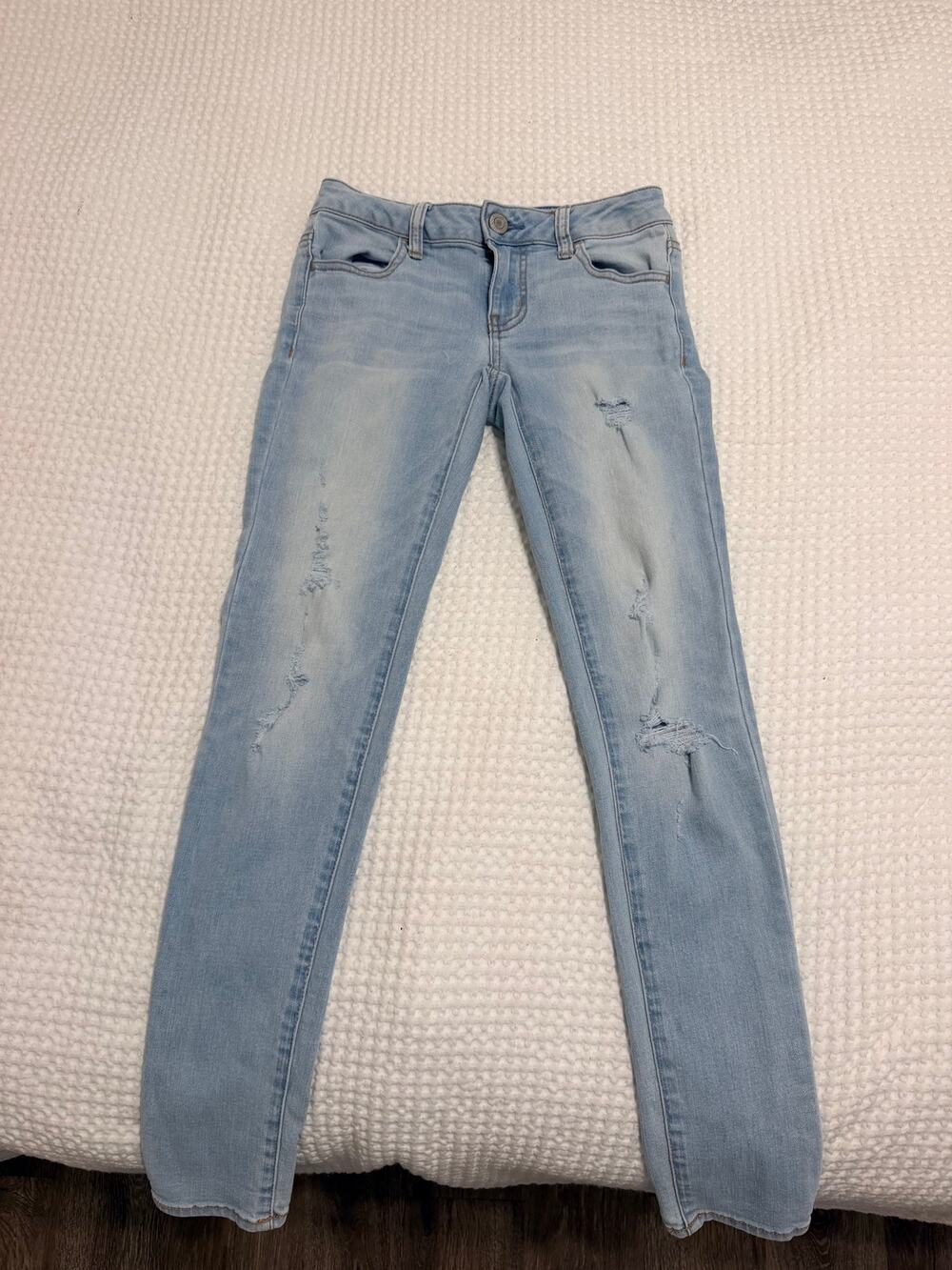 American Eagle Jegging Super Stretch Jeans Women’s Size 0 Regular Light Wash